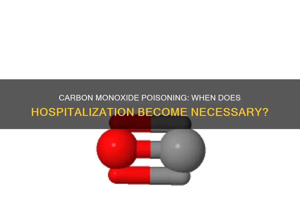 do you have to he hospitalized for co poisoning