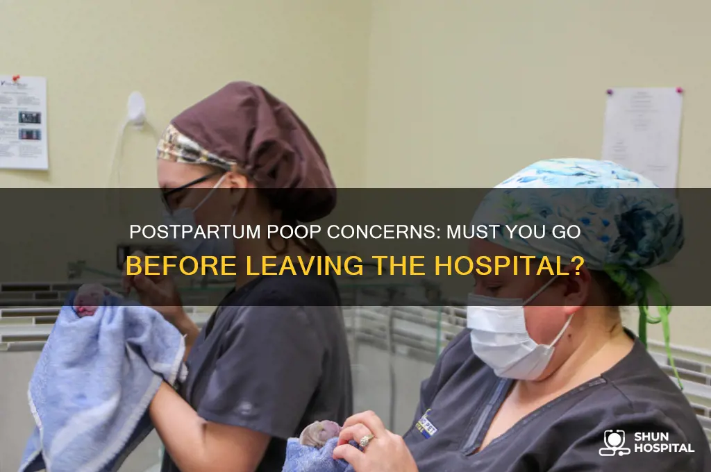 do you have to poop before leaving hospital after birth
