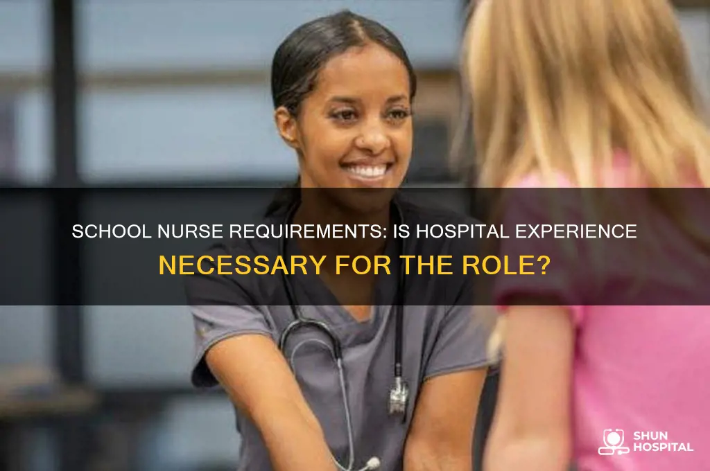 do you need hospital experience to be a school nurse