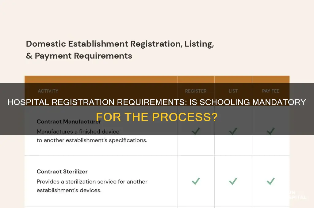do you need school to do registration in a hospital