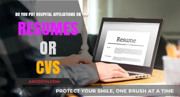 Should You Include Hospital Affiliations on Your Resume or CV?
