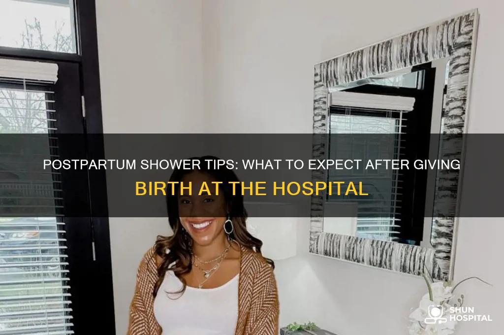 do you shower at the hospital after giving birth