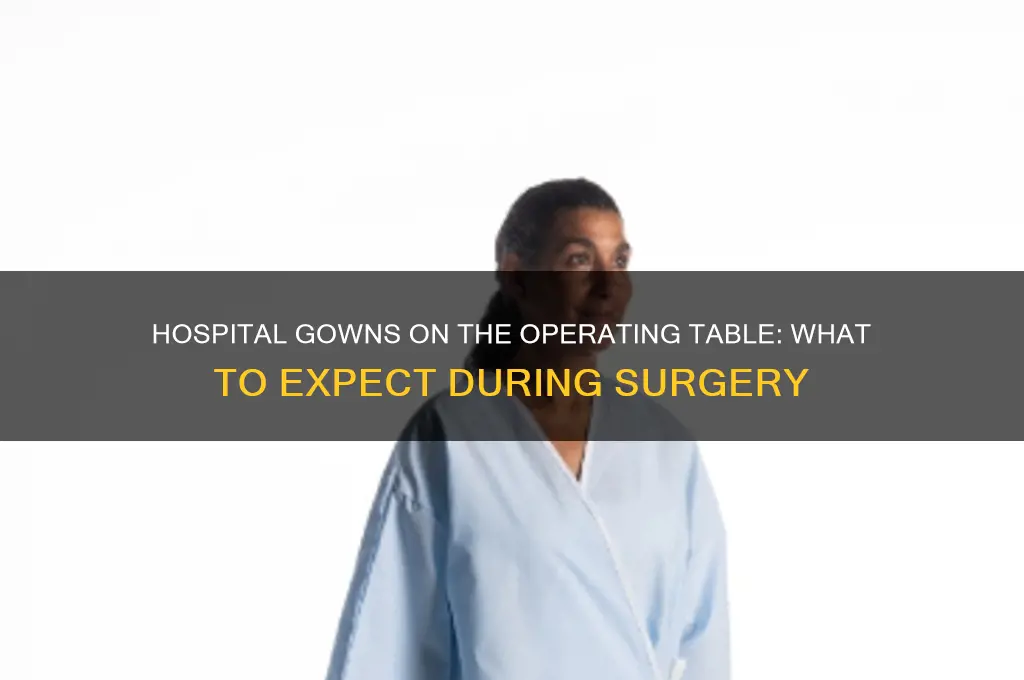do you wear a hospital gown on the operating table