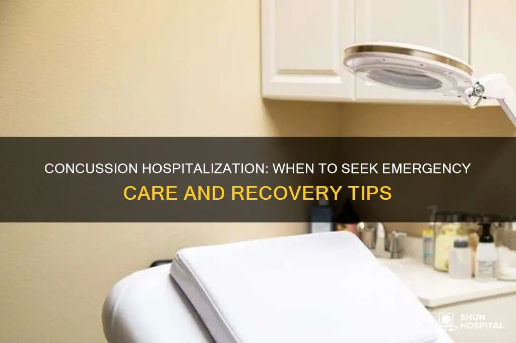 does a concussion require hospitalization