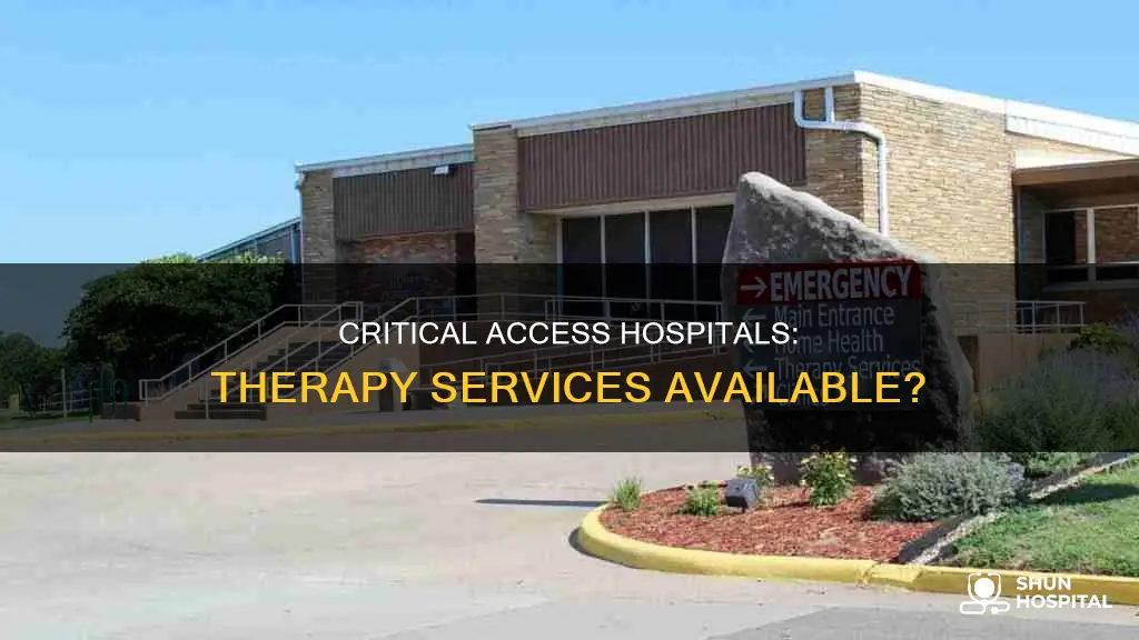 does a critical access hospital do therapy
