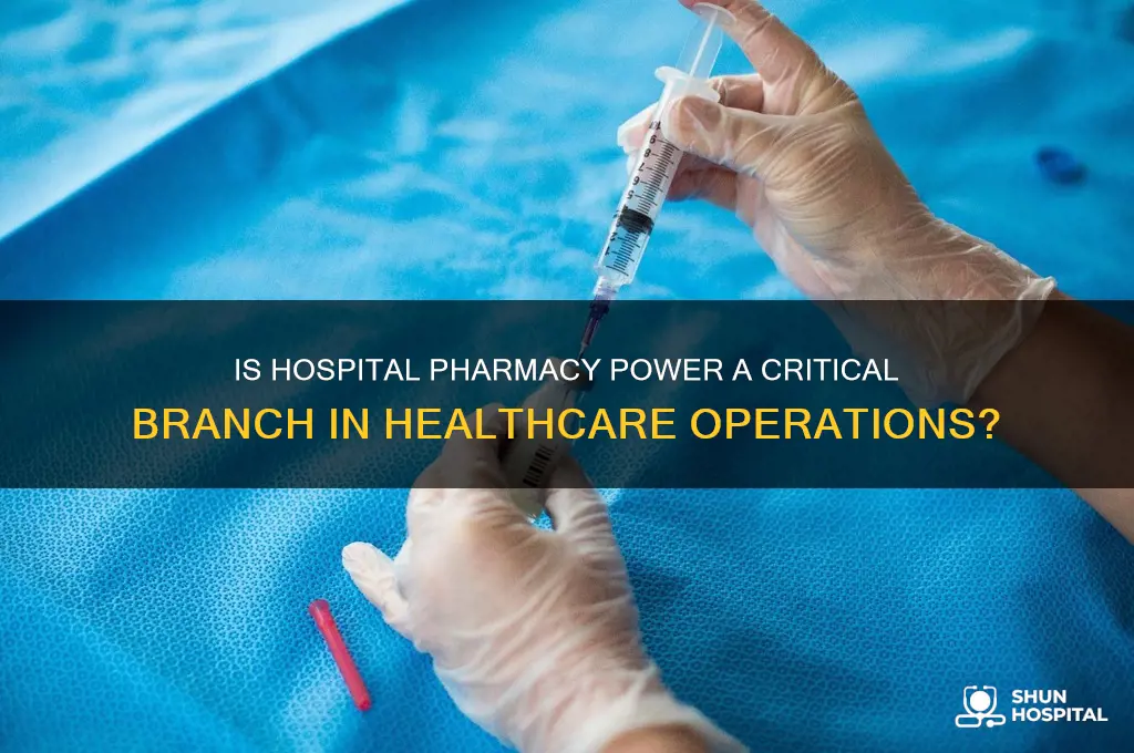 does a hospital pharmacy power be on critical branch