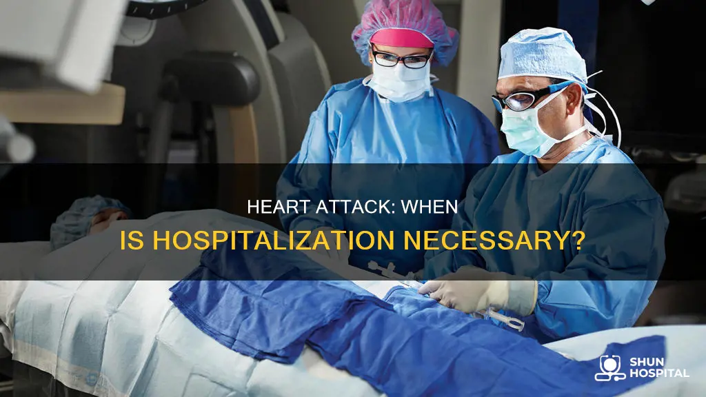 does a mild heart attack require hospitalization