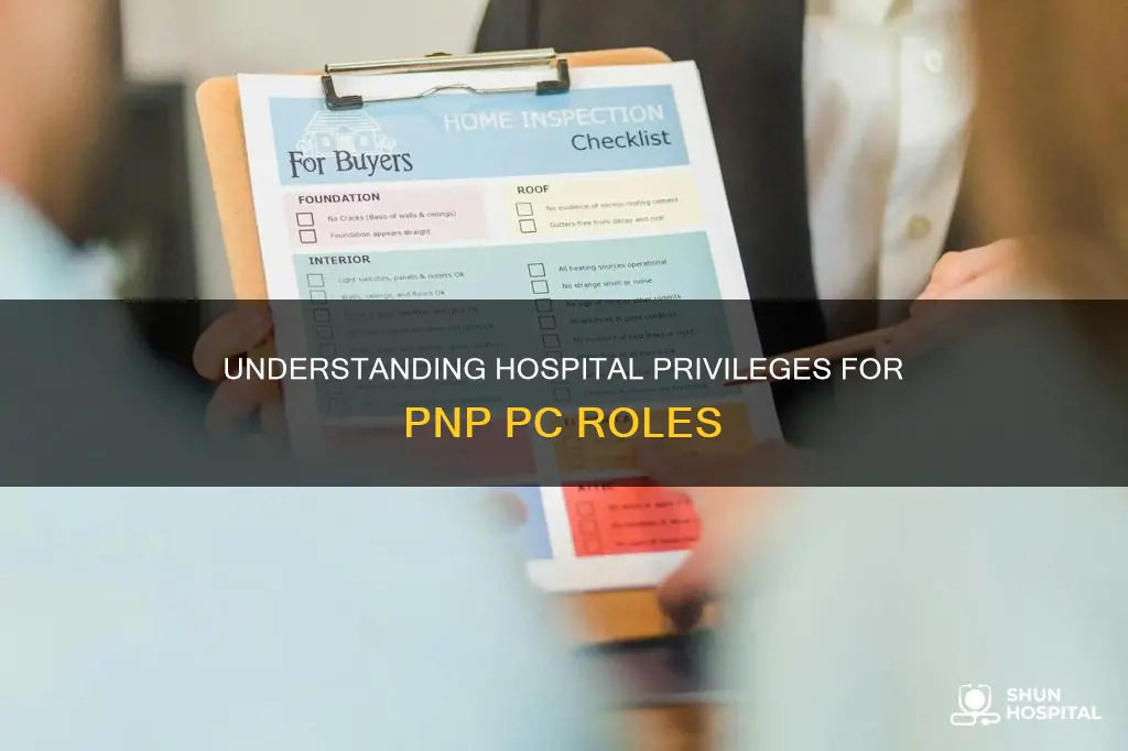 does a pnp pc require hospital priveliges