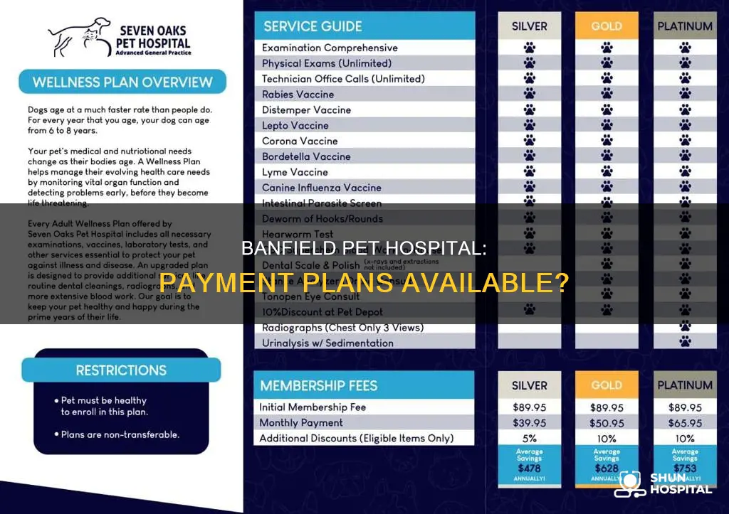 does banfield pet hospital do payment plans