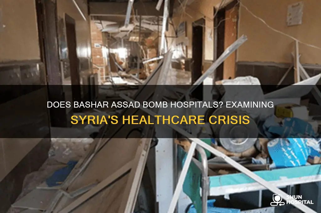 does bashar assad bomb hospitals