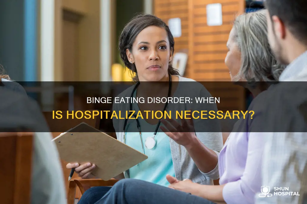 does binge eating disorder therapy require hospitalization