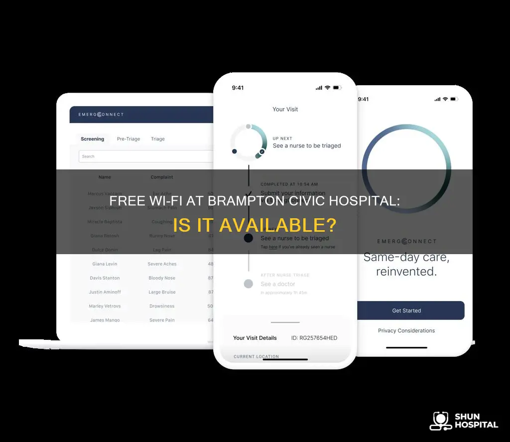 does brampton civic hospital have free wifi