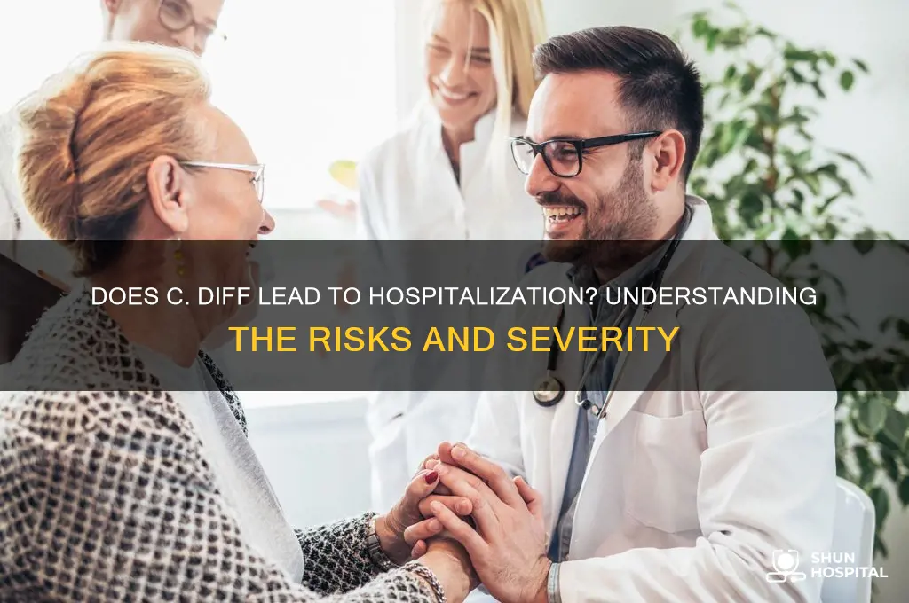 does c diff cause hospitalization