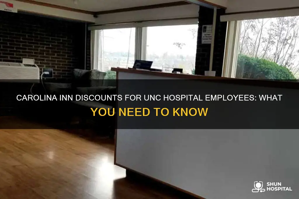 does carolina inn give discounts for unc hospital employees