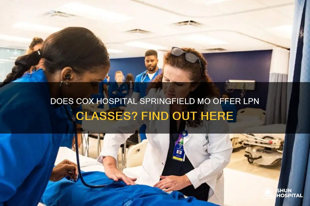 does cox hospital in springfield mo offer lpn classes