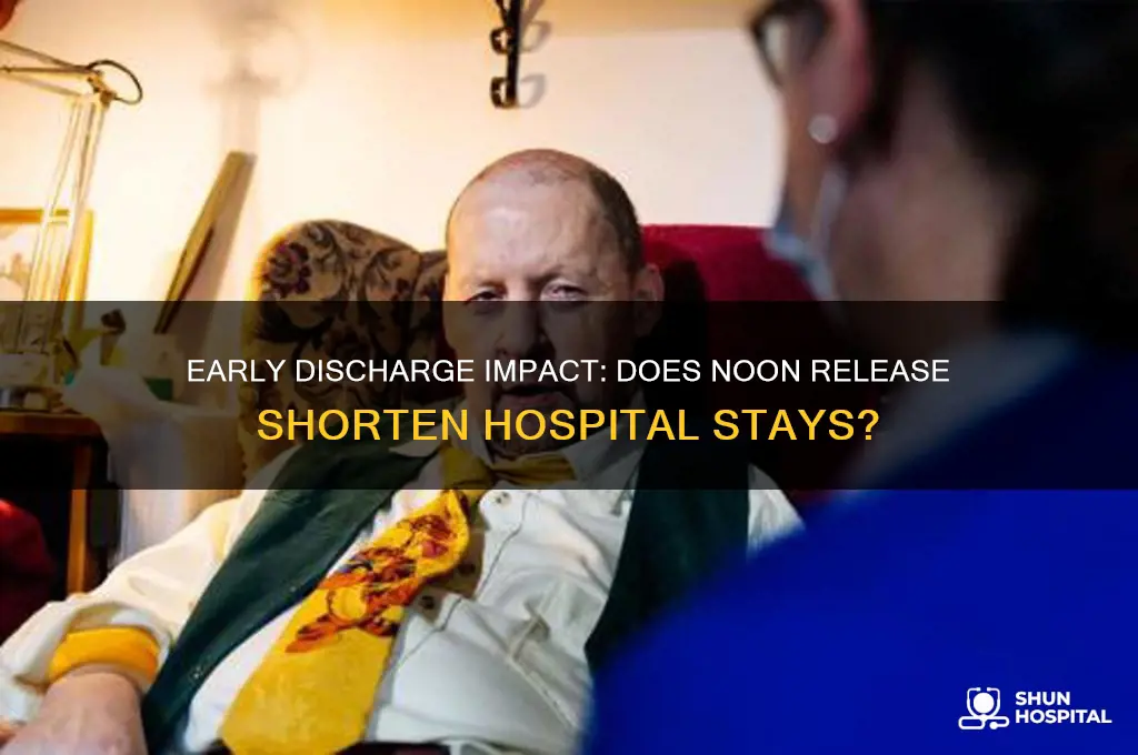 does discharge before noon affect hospital length of stay