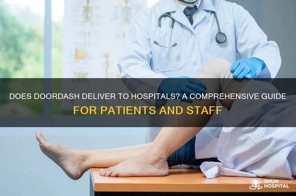 does doordash deliver to hospitals