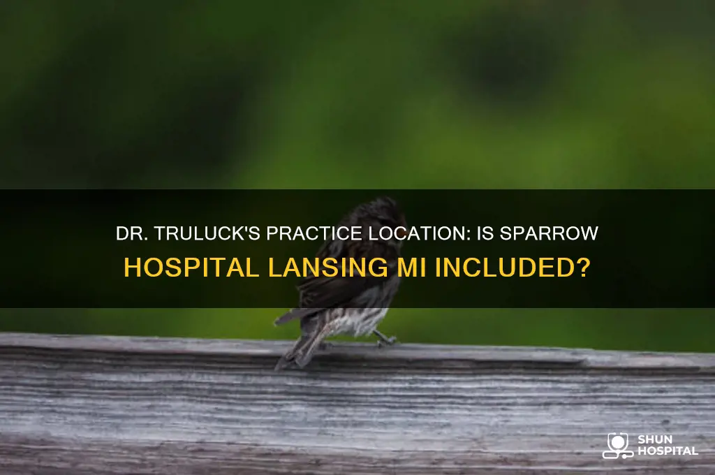 does dr truluck practice at sparrow hospital lansing mi