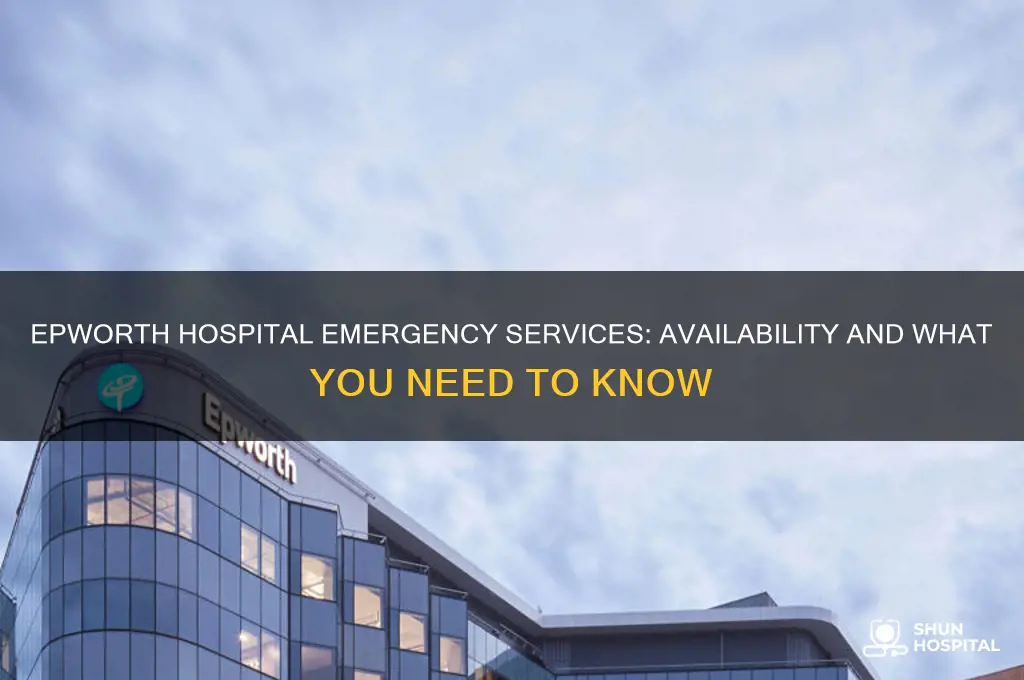 does epworth hospital have emergency