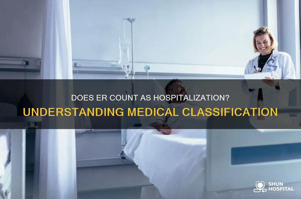 does er count as hospitalization