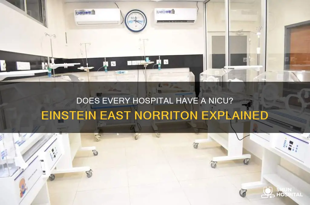 does every hospital have a nicu einstein east norriton