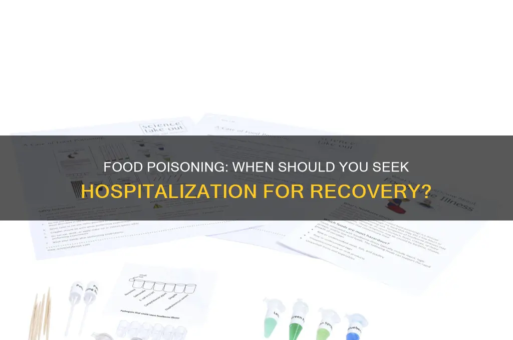 does food poisoning require hospitalization