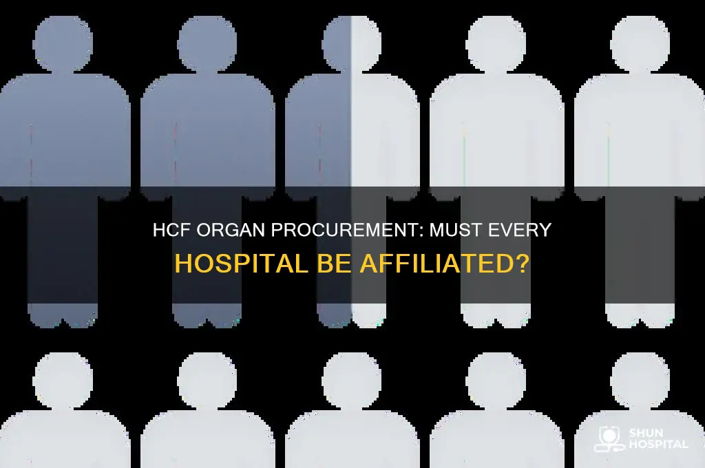 does hcf require every hospital be affiliated with organ procurement