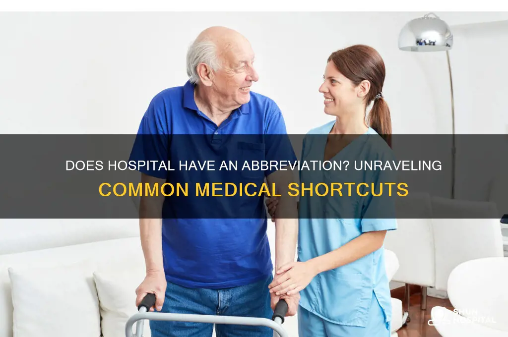 does hospital have an abbreviation