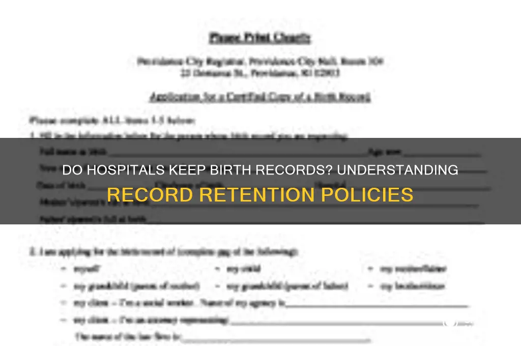does hospital keep birth records
