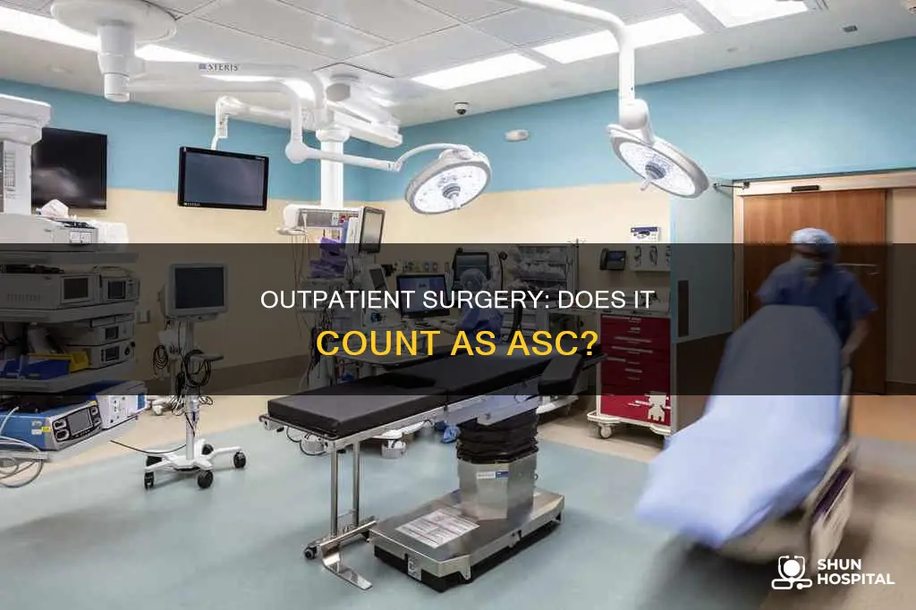 does hospital outpatient surgery count as asc