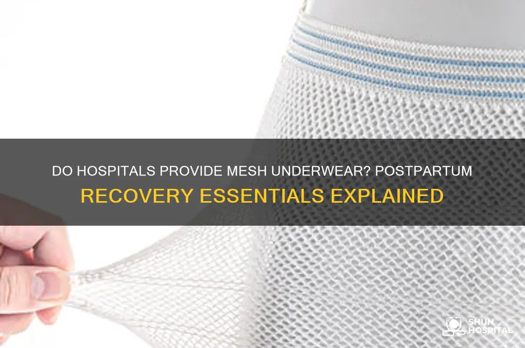 does hospital provide mesh underwear