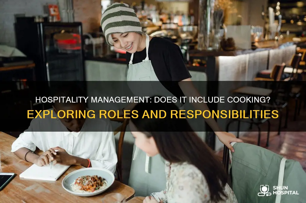 does hospitality management include cooking