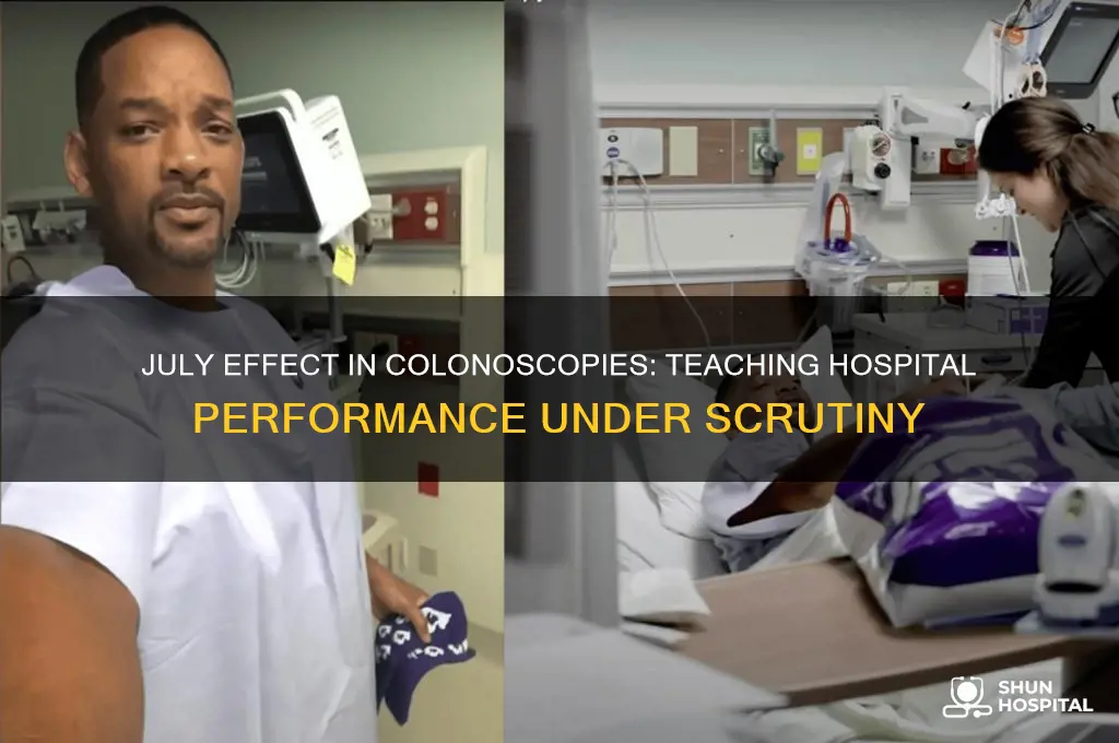 does july effect exist in colonoscopies performed at teaching hospitals