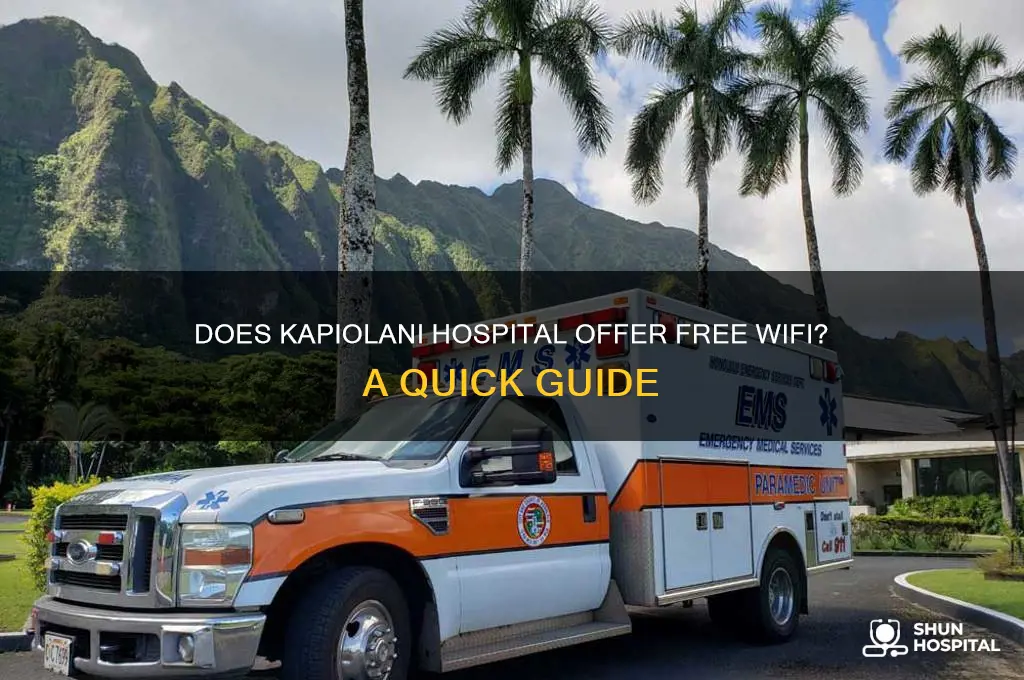 does kapiolani hospital have wifi