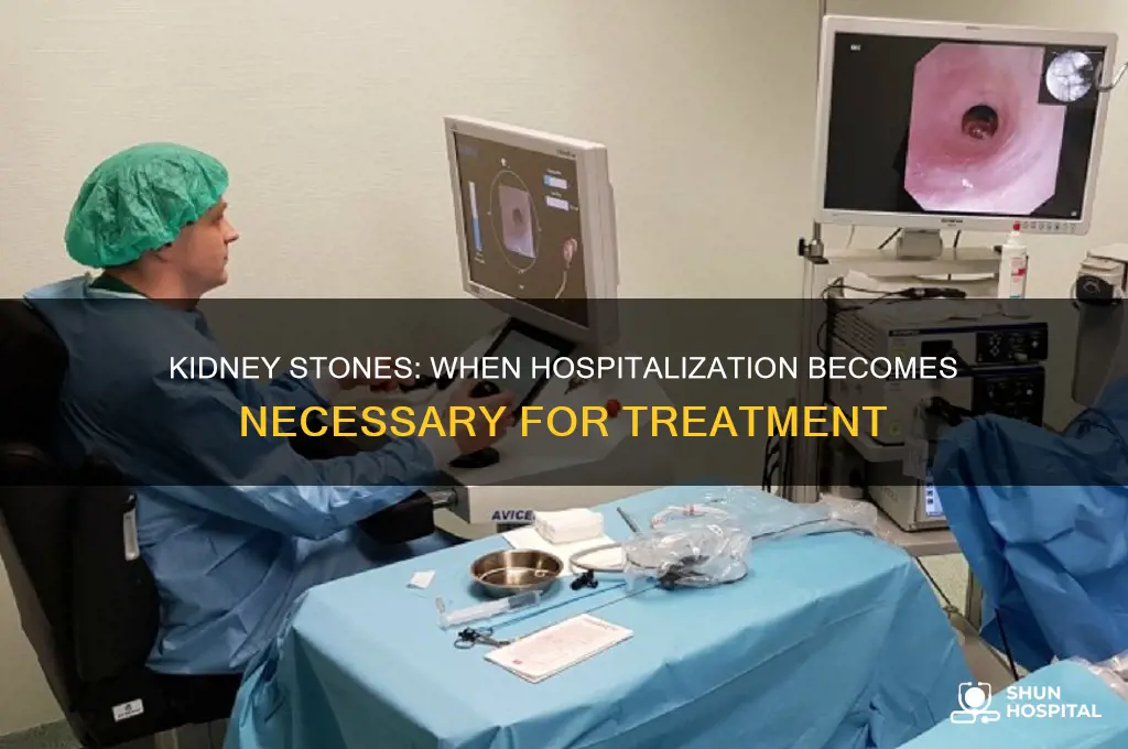 does kidney stone require hospitalization