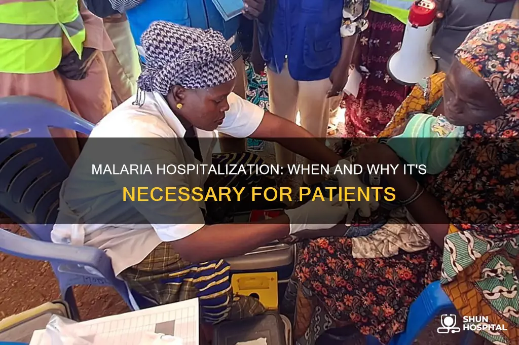 does malaria require hospitalization