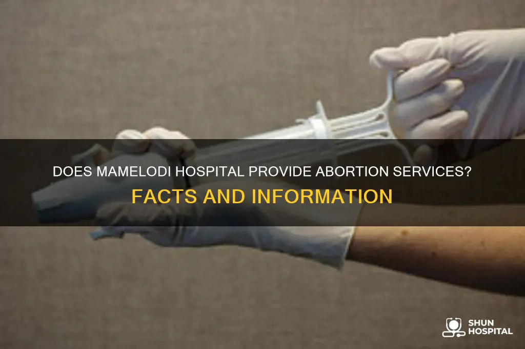 does mamelodi hospital offer abortion