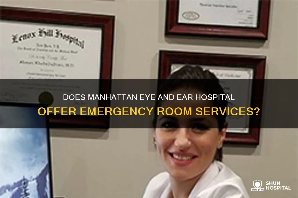 does manhattan eye and ear hospital have an emergency room