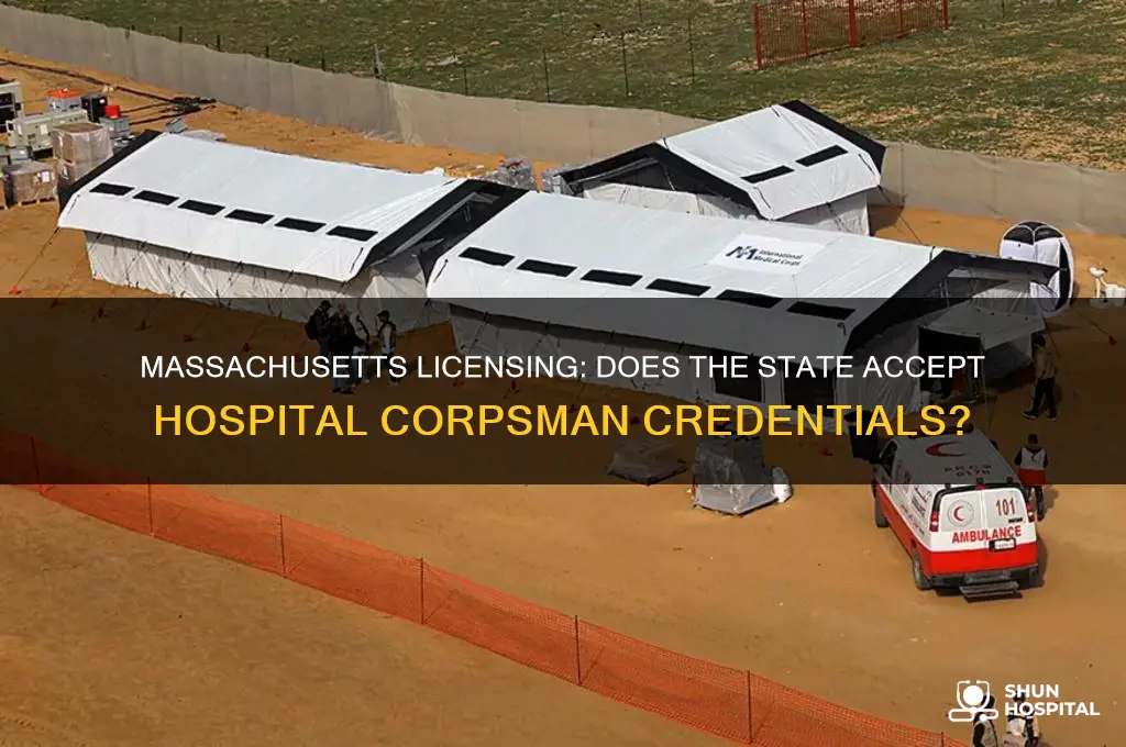 does massachusetts accept hospital corpsman