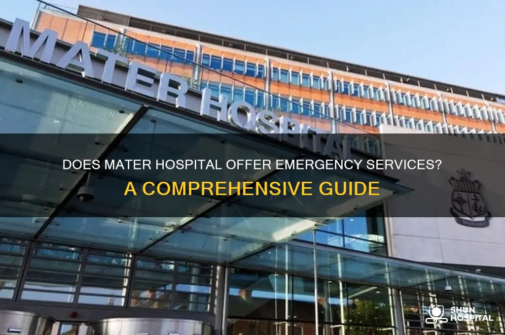 does mater hospital have emergency