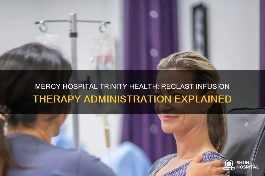 does mercy hospital trinity health systems administer reclast infusion therapy