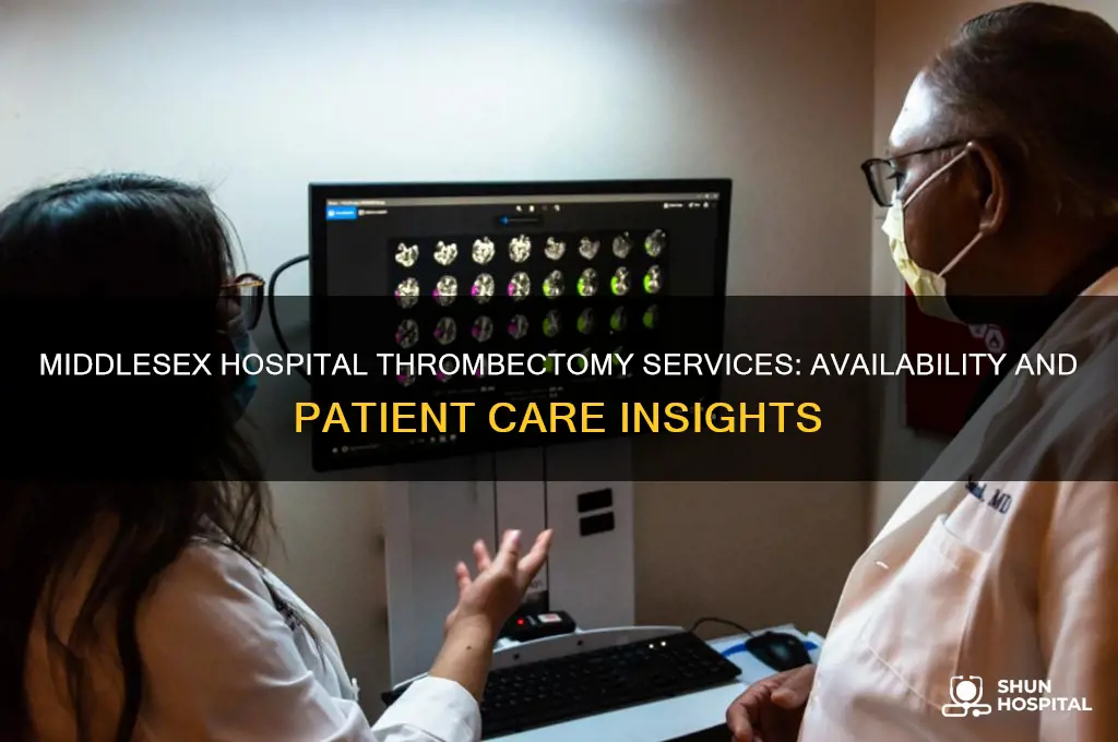 does middlesex hospital do thrombectimies