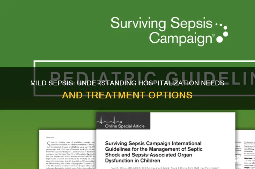 does mild sepsis require hospitalization