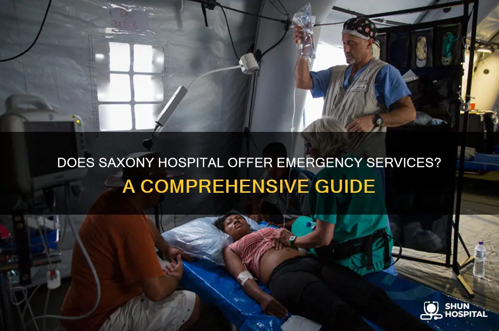 does saxony hospital have emergency