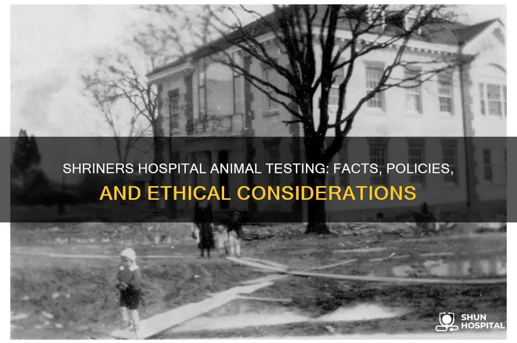 does shriners hospital animal test