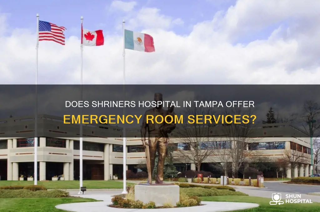 does shriners hospital in tampa have an emergency room