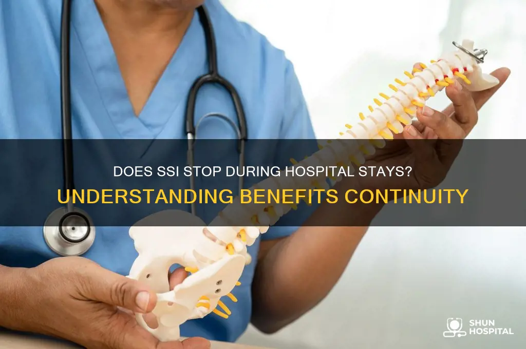 does ssi stop if you are in a hospital