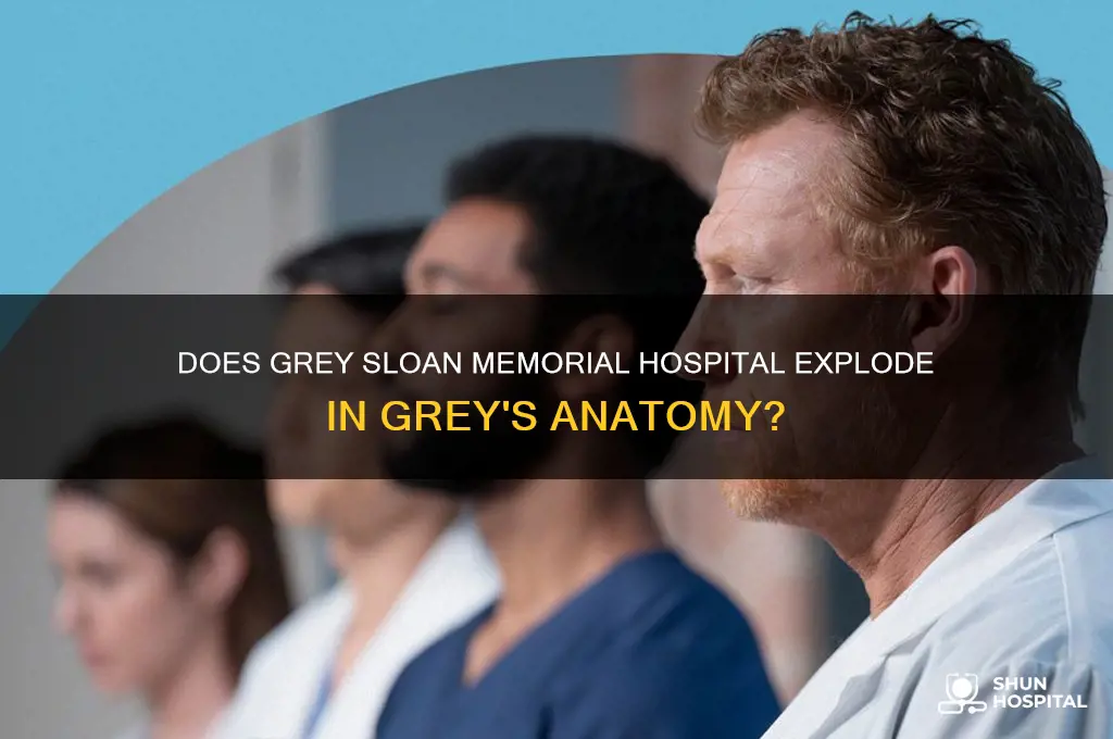 does the hospital blow up in grey