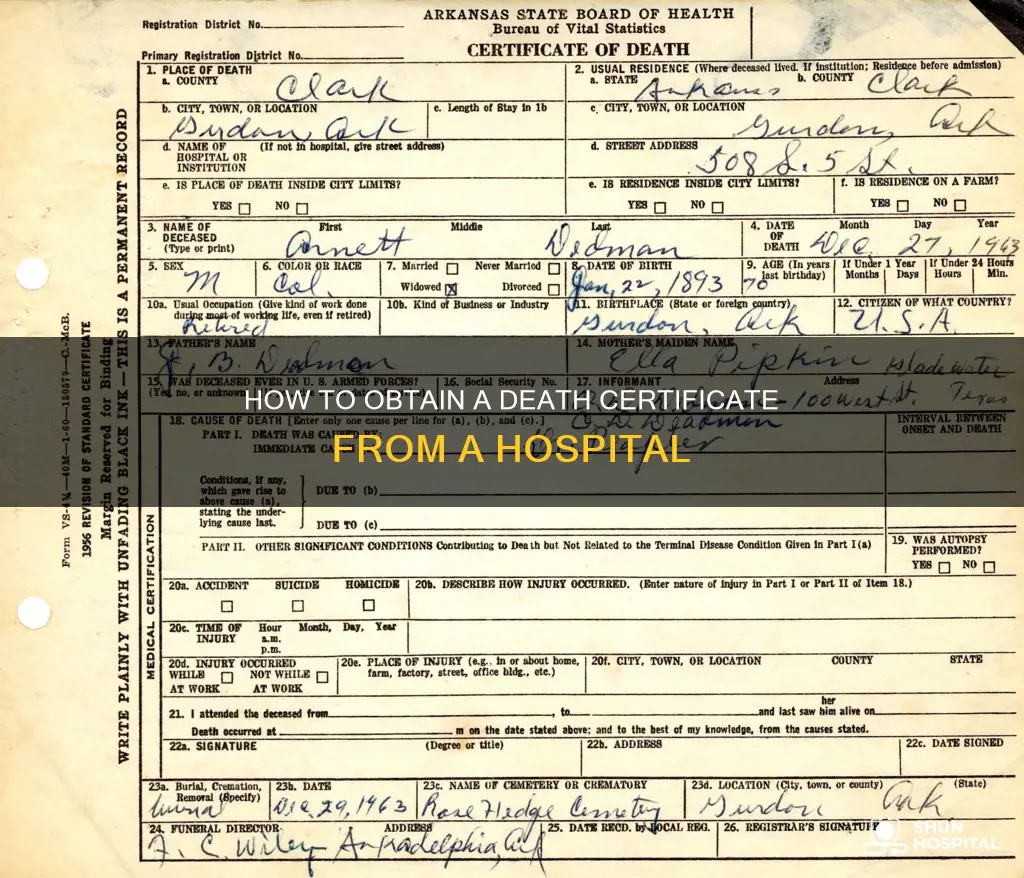 does the hospital issue a death certificate
