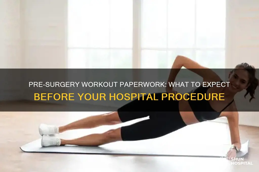 does the hospital send pre workout paperwork before surgery